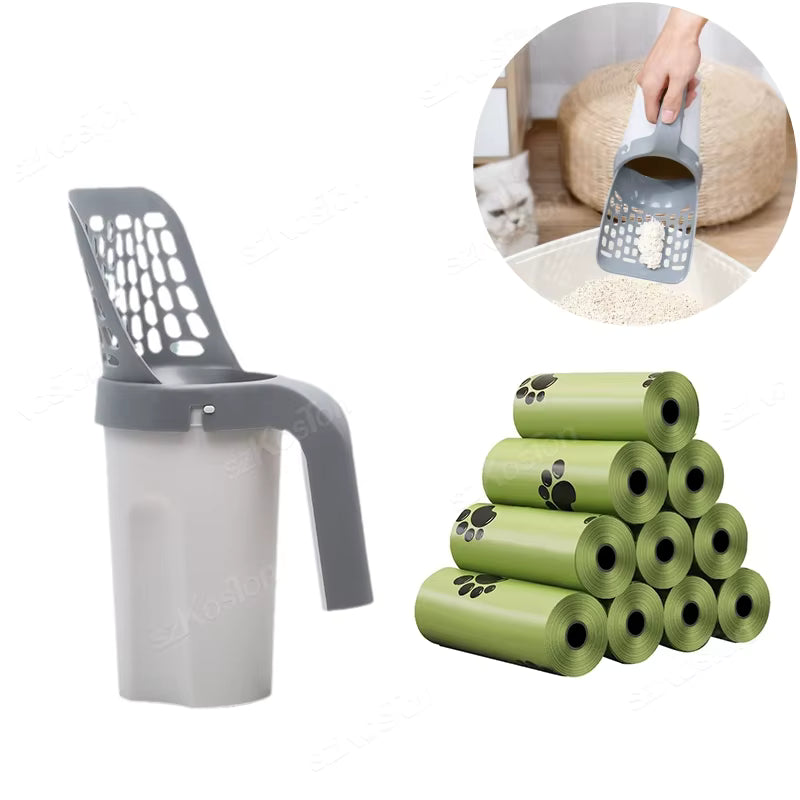 RECOGEDOR POPO GATO CON BOLSAS